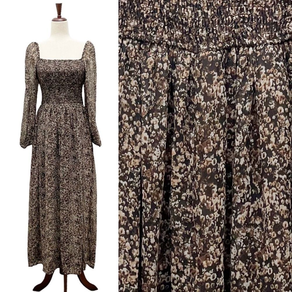 Floral Long Sleeve Maxi Dress